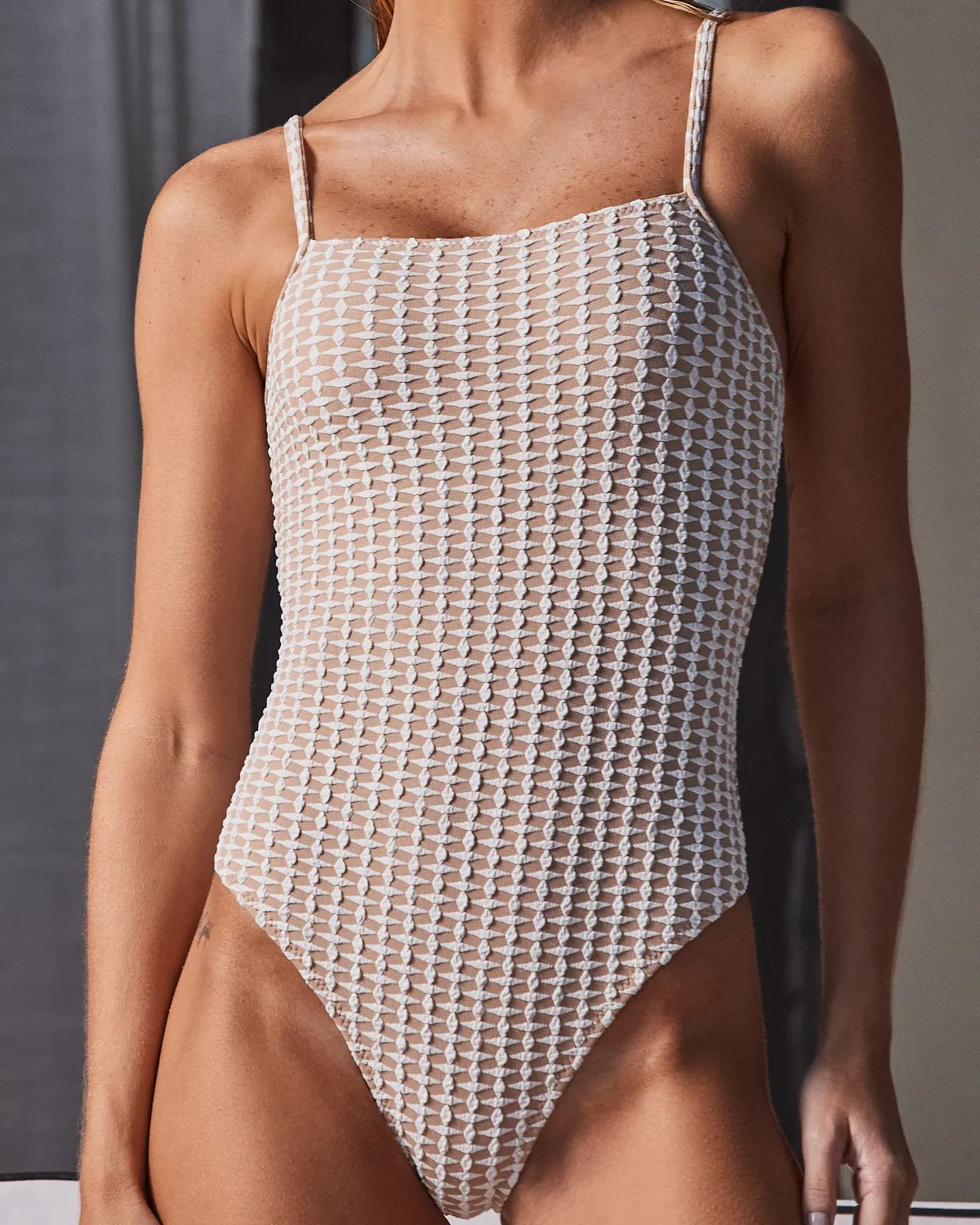 Textured One-Piece - Raw Linen